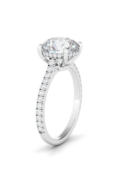 Shop Hautecarat 18k White Gold Round Cut Lab Created Diamond Engagement Ring