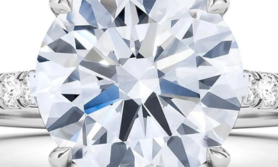 Shop Hautecarat 18k White Gold Round Cut Lab Created Diamond Engagement Ring
