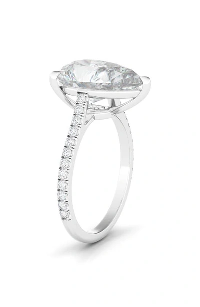 Shop Hautecarat 18k White Gold Pear Cut Lab Created Diamond Engagement Ring