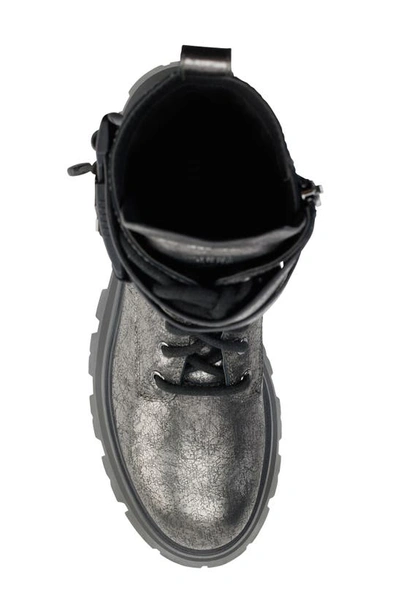 Dkny Sava Combat Boot In Dark Gunmetal