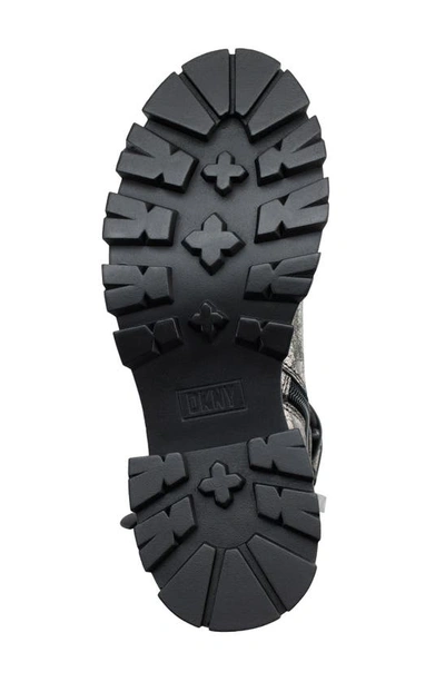 Dkny Sava Combat Boot In Dark Gunmetal