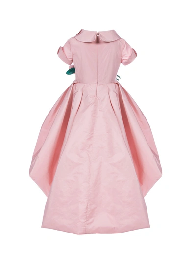 Shop Marchesa Asymmetric Taffeta Gown In Pink