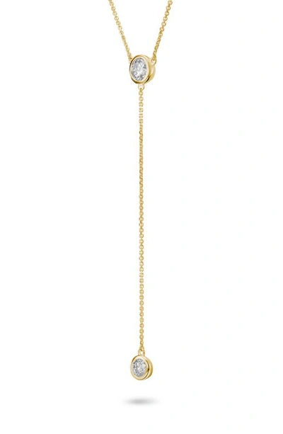 Shop Lightbox 0.75-carat Lab Grown Diamond Station Y-necklace In Yellow Gold