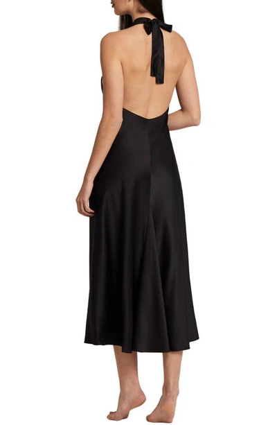 Shop Rya Collection Charming Halter Nightgown In Black