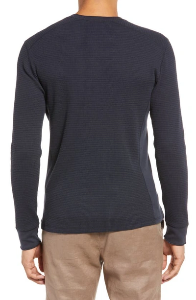 Shop Vince Thermal Long Sleeve T-shirt In Coastal