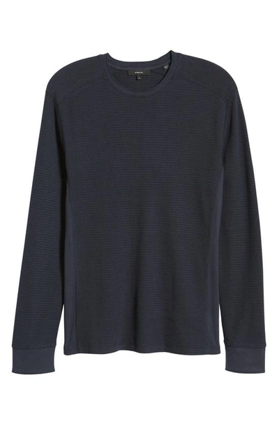 Shop Vince Thermal Long Sleeve T-shirt In Coastal