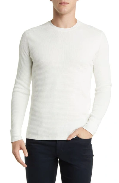 Shop Vince Thermal Long Sleeve T-shirt In Off White