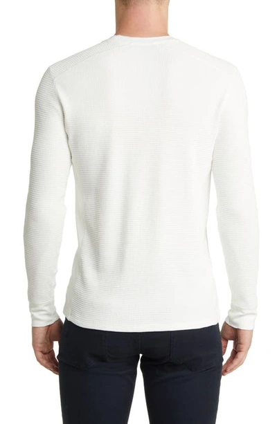 Shop Vince Thermal Long Sleeve T-shirt In Off White