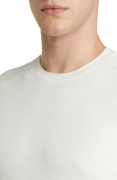 Shop Vince Thermal Long Sleeve T-shirt In Off White