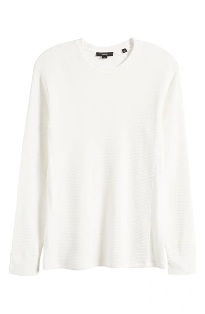 Vince Thermal Long Sleeve T-shirt In Off White