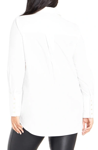 Shop City Chic Sabine Shirt In Ivory