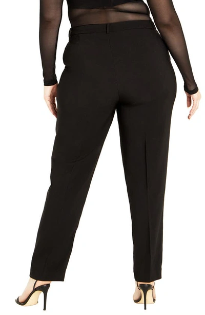 Shop City Chic Kara Straight Leg Pants In Black