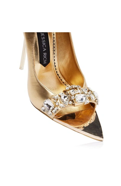 Shop Jessica Rich Diamond Stiletto Sandal In Gold