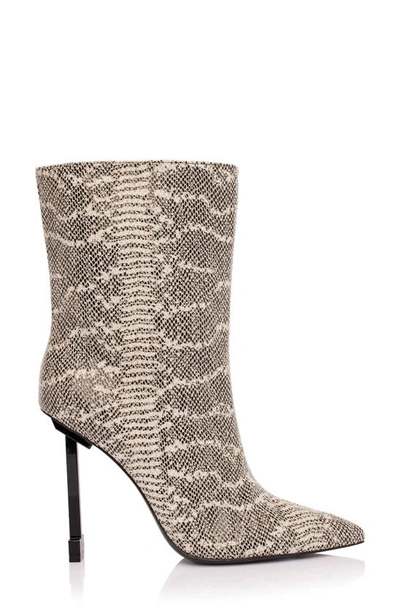 Shop Jessica Rich Pointed Toe Bootie In White Snake