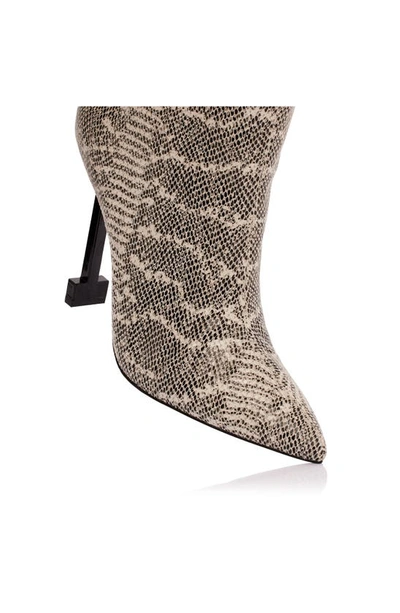 Shop Jessica Rich Pointed Toe Bootie In White Snake