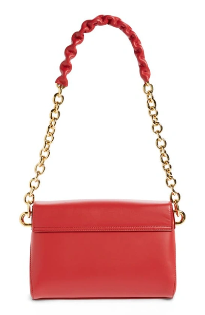 Shop Tom Ford Medium T Leather Shoulder Bag In Red