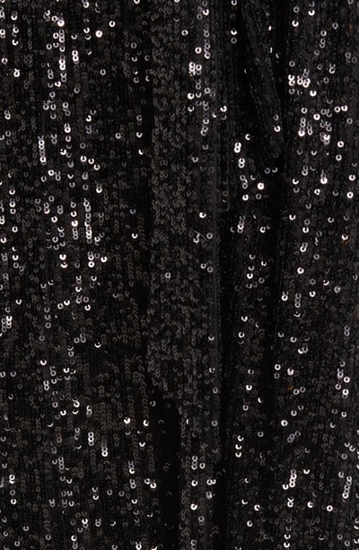 Shop Anne Klein Sequin Long Sleeve Midi Dress In Anne Black