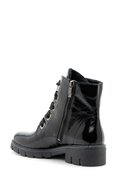 Ara Debbie Lace-up Bootie In Black Leather