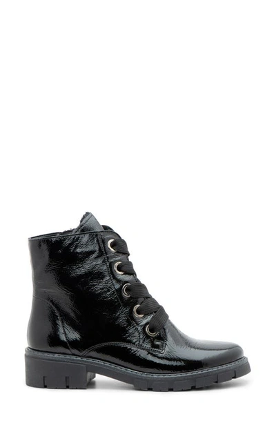 Ara Debbie Lace-up Bootie In Black Leather
