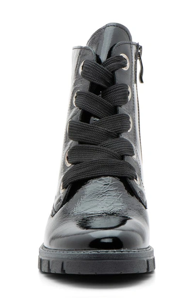 Ara Debbie Lace-up Bootie In Black Leather