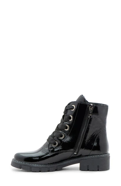 Ara Debbie Lace-up Bootie In Black Leather