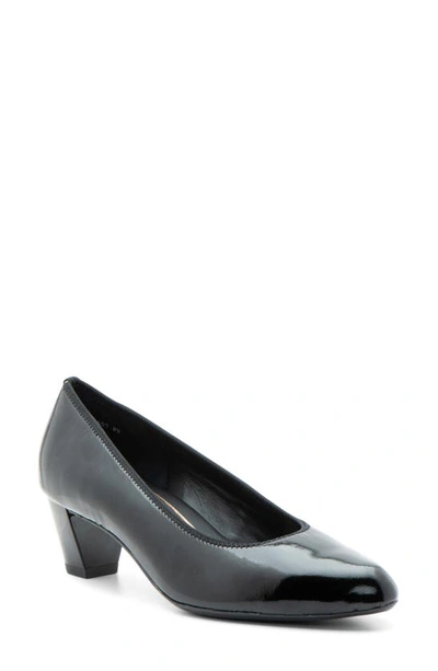 Shop Ara Kelly Pump In Black Gloss