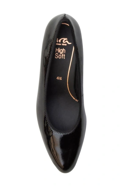 Shop Ara Kelly Pump In Black Gloss