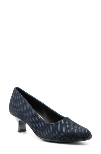 Shop Ara Kit Kitten Heel Pump In Midnight Blue