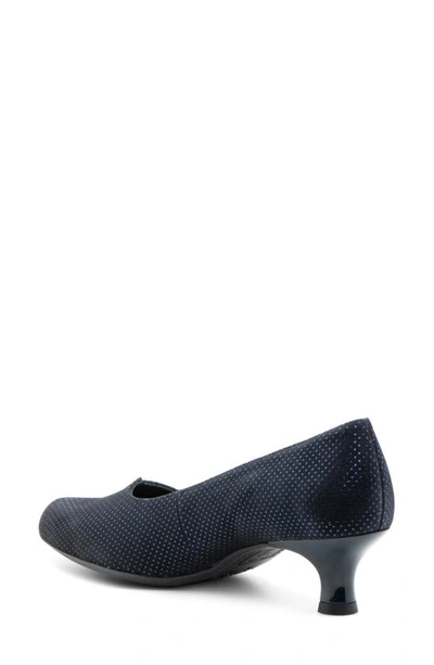 Shop Ara Kit Kitten Heel Pump In Midnight Blue