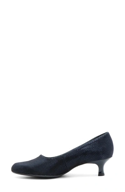 Shop Ara Kit Kitten Heel Pump In Midnight Blue