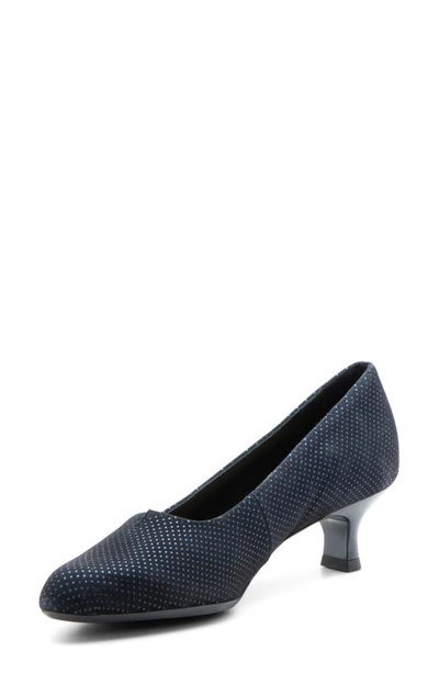 Shop Ara Kit Kitten Heel Pump In Midnight Blue