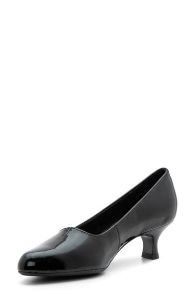 Shop Ara Kit Kitten Heel Pump In Patent Black