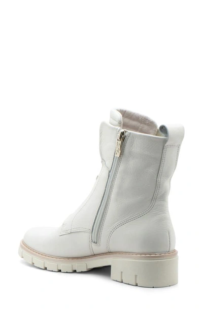 Shop Ara Deon Zip Combat Boot In Cream