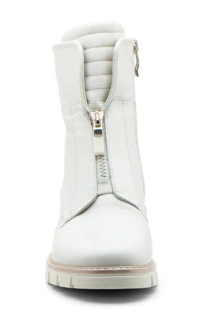 Shop Ara Deon Zip Combat Boot In Cream