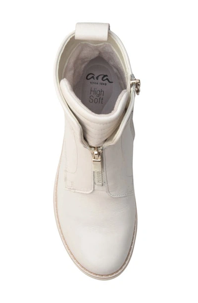 Ara Deon Zip Combat Boot In Cream