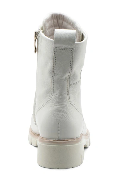 Shop Ara Deon Zip Combat Boot In Cream