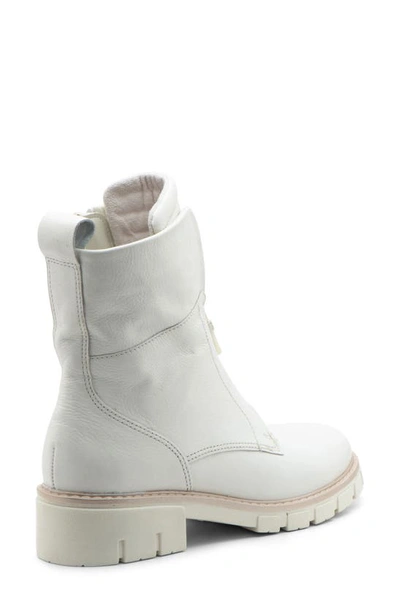 Ara Deon Zip Combat Boot In Cream