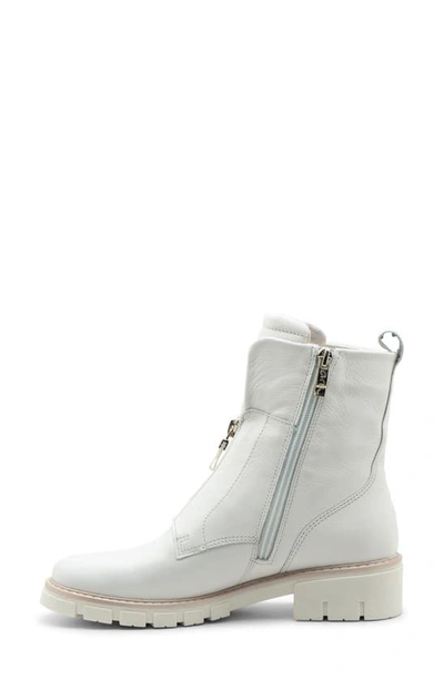 Ara Deon Zip Combat Boot In Cream