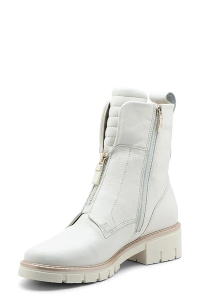 Shop Ara Deon Zip Combat Boot In Cream