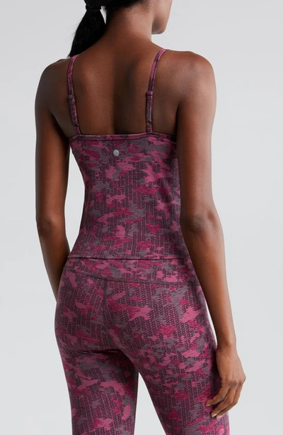 Zella Support Camo Print Tank In Pink Bright Camo Jacquard