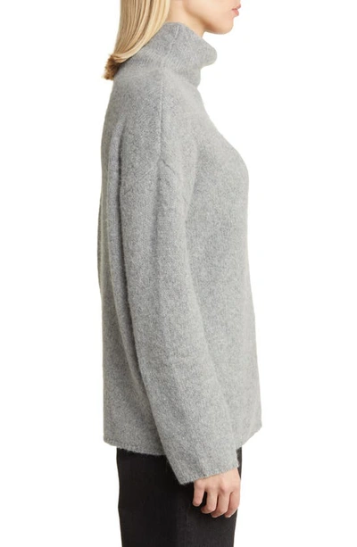 Shop Nordstrom Fuzzy Cowl Neck Sweater In Grey Heather