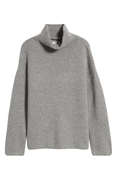 Shop Nordstrom Fuzzy Cowl Neck Sweater In Grey Heather