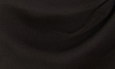 Shop City Chic Elora Long Sleeve Satin Faux Wrap Blazer Dress In Black
