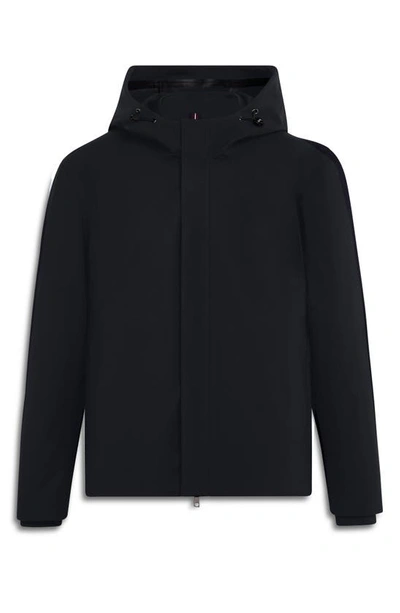 Shop Bugatchi Full Zip Hooded Bomber Jacket In Caviar