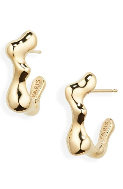 Shop Faris Seep Small Hoop Earrings In Gold