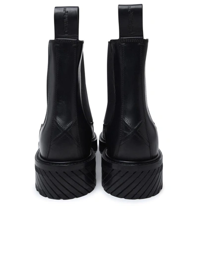 Shop Off-white Black Leather Ankle Boots
