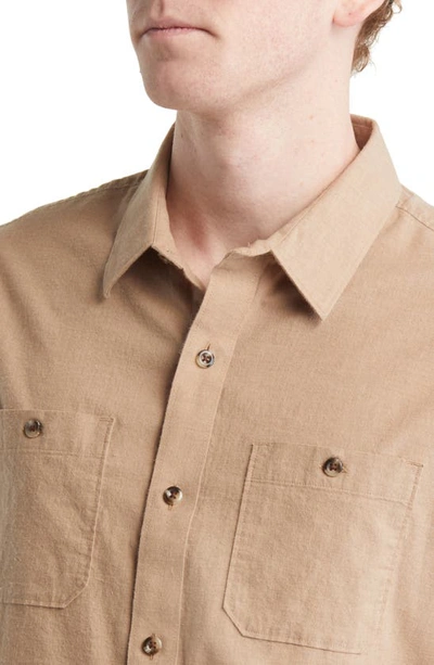 Travismathew Cloud Flannel Button-up Shirt In Portabella