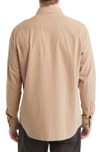 Travismathew Cloud Flannel Button-up Shirt In Portabella