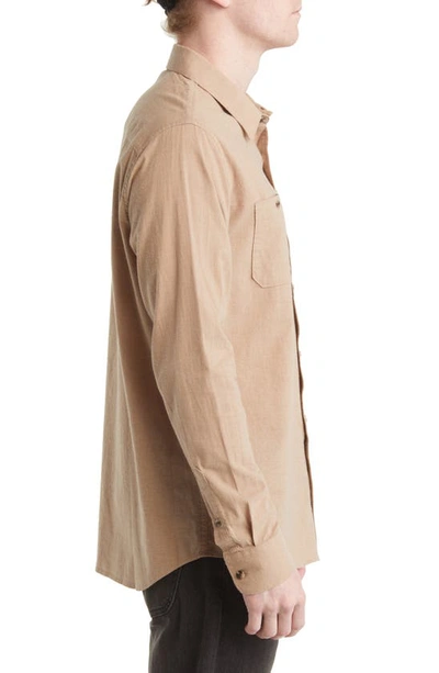 Travismathew Cloud Flannel Button-up Shirt In Portabella