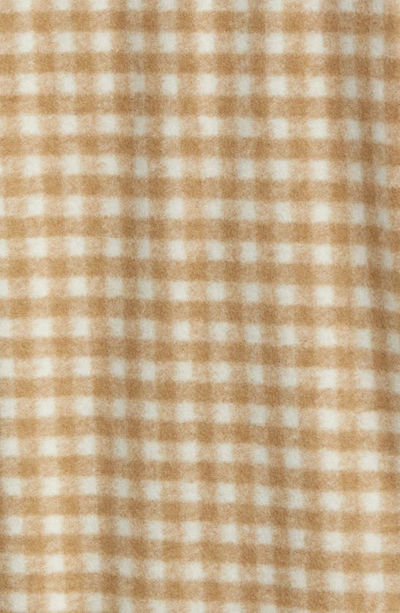 Frame Gingham Oversize Shirt Jacket In Tan Multi
